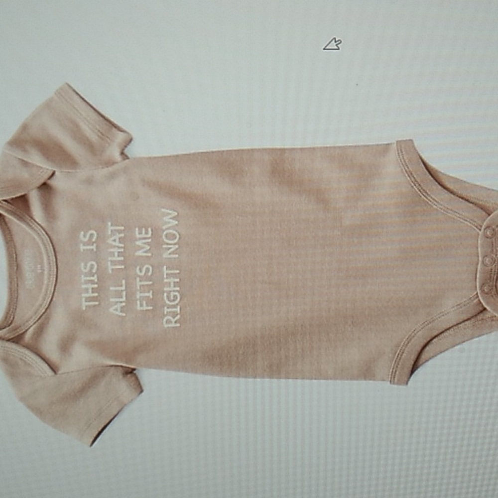 Okie Dokie 6 months Baby Bodysuit in light taupe 100% cotton